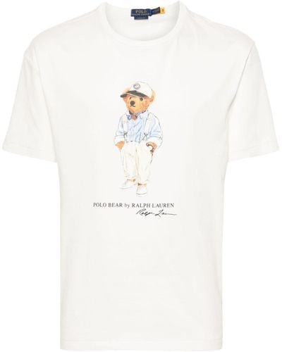 Polo Ralph Lauren T-Shirt mit Polo Bear - Weiß