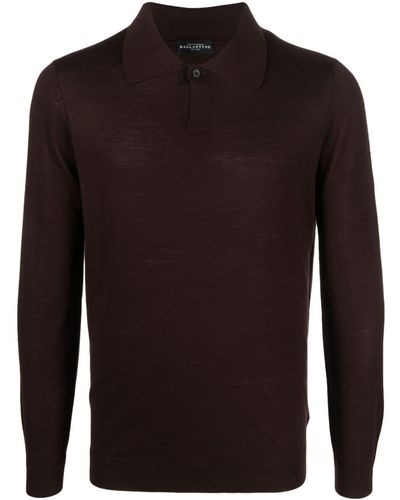 Ballantyne Long-sleeve Wool Sweater - Brown