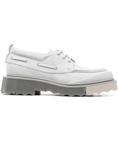 Off-White c/o Virgil Abloh Suede Boat Shoes - White