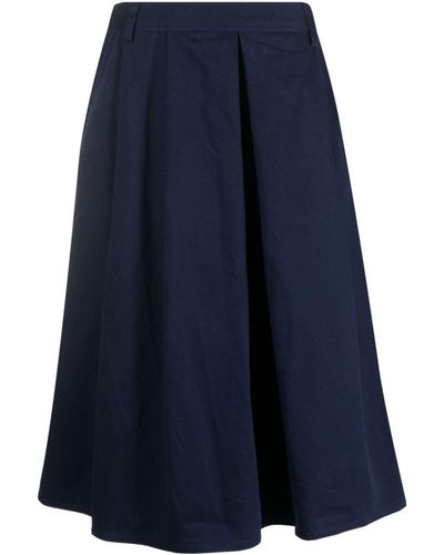 Sofie D'Hoore Stacey Pleated Midi Skirt - Blue