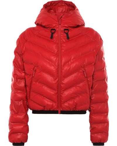Prada Hooded Puffer Jacket - Red