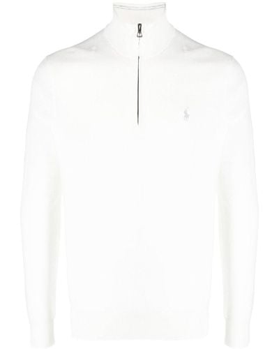 Polo Ralph Lauren Polo Pony Half-zip Sweatshirt - White