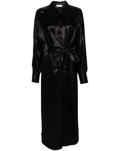 Manuel Ritz Robe-chemise à design noué - Noir