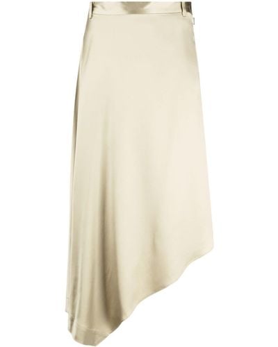 JNBY High-waisted Asymmetric Midi Skirt - Natural