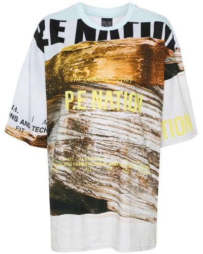 P.E Nation Bermuda Organic-cotton Performance T-shirt - Gray