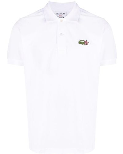 Lacoste Polo Netflix Stranger Things In Cotone Bio Classic Fit - Bianco