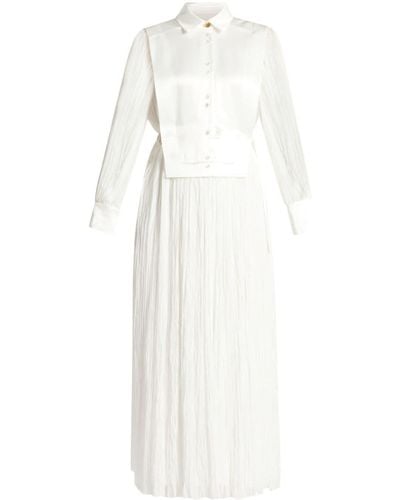 Aje. Aeriel pleated maxi dress - Bianco