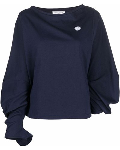 Societe Anonyme Sweater Met Geborduurd Logo - Blauw