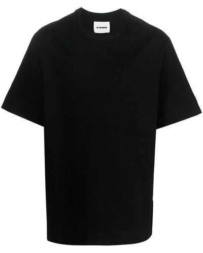 Jil Sander T-Shirt mit Rundhalsausschnitt - Schwarz