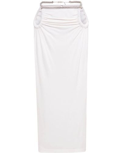 Dion Lee Barball-rope Jersey Midi Skirt - White