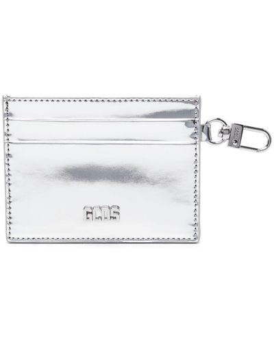Gcds Comma Mirror Leather Card Holder - White