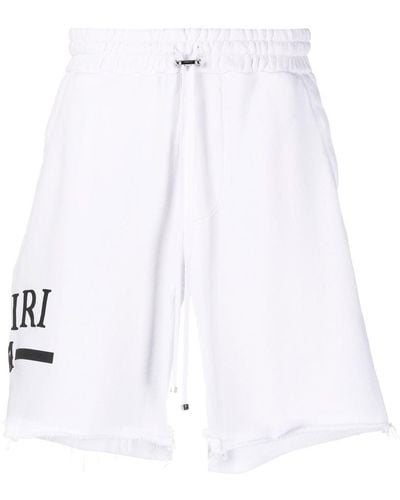 Amiri Pantalones cortos de deporte con logo - Blanco