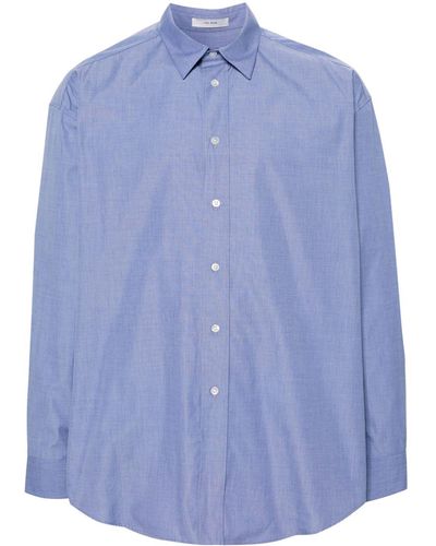 The Row Miller Cotton Shirt - Blue