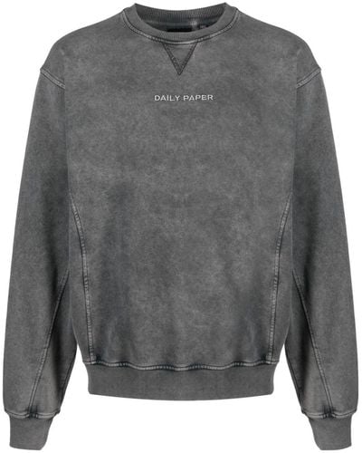 Daily Paper Roshon Logo-embroidered Sweatshirt - Grey