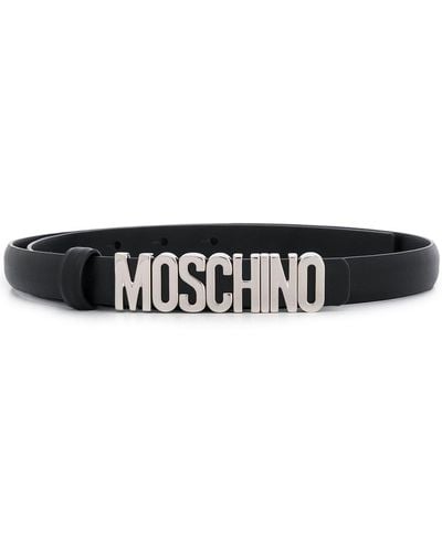 Moschino モスキーノ ロゴプレート ベルト - ブラック