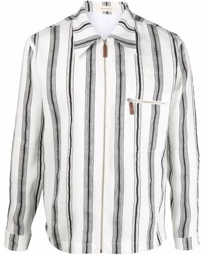 Wales Bonner Stripe-print Shirt - Black