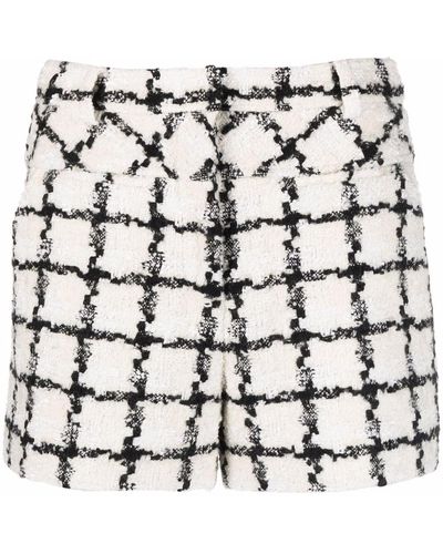 Diane von Furstenberg Kurze Tweed-Shorts - Weiß