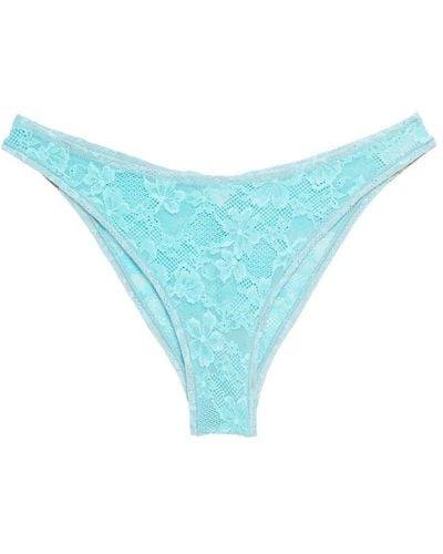 Fleur du Mal Le Stretch Lace Briefs - Blue