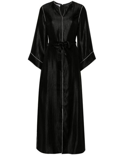 Baruni Maxi-jurk Met Ceintuur - Zwart