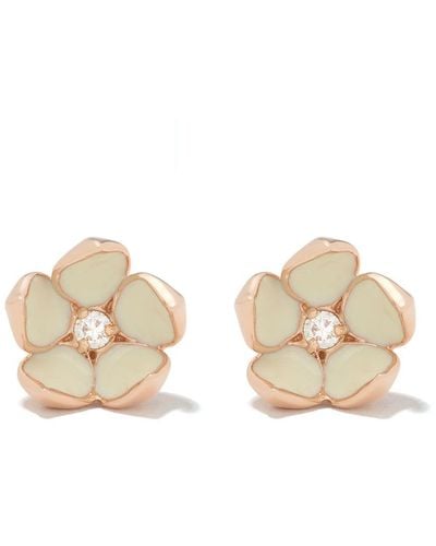 Shaun Leane Cherry Blossom Diamond Flower Stud Earrings - Multicolour