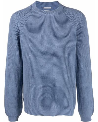 Woolrich Ribbed-knit Crew-neck Sweater - Blue