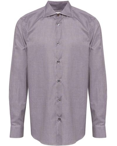 Paul Smith Gingham Cotton Shirt - Purple