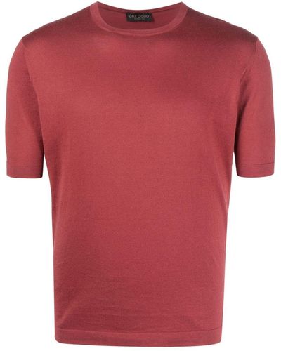 Dell'Oglio T-Shirt mit Rundhalsausschnitt - Rot