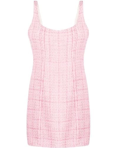 Gcds Backless Tweed Minidress - Pink