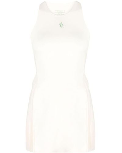 Sporty & Rich Logo-print Sleeveless Minidress - White
