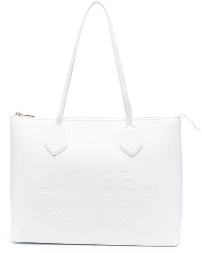 Lancel Embossed-logo Detail Tote Bag - White