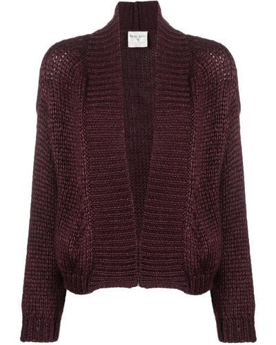 Forte Forte Cardigan ouvert en maille ajourée - Violet