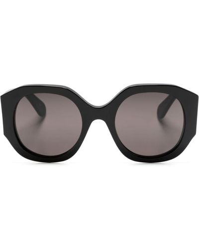 Chloé Runde Sonnenbrille im Oversized-Look - Schwarz