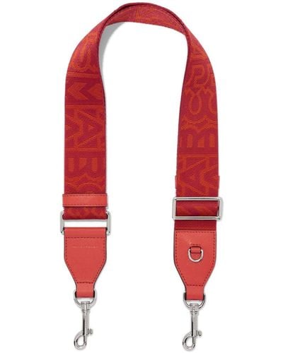 Marc Jacobs The Outline Logo Webbing Strap - Red