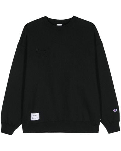 WTAPS X Champion Academy Logo-embroidered Sweatshirt - Black