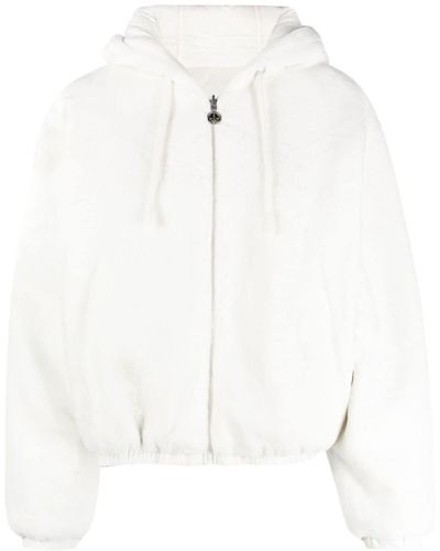 Moose Knuckles Zip-up Cropped Hooded Jacket - White