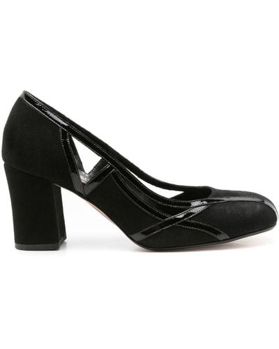Sarah Chofakian Jubilee 55mm Cut-out Court Shoes - Black
