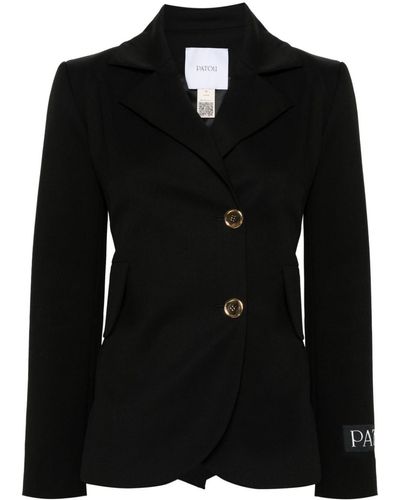 Patou Blazer Met Dubbele Rij Knopen - Zwart