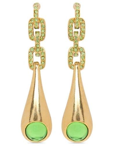 Oscar de la Renta Crystal-embellished Drop Earrings - Metallic
