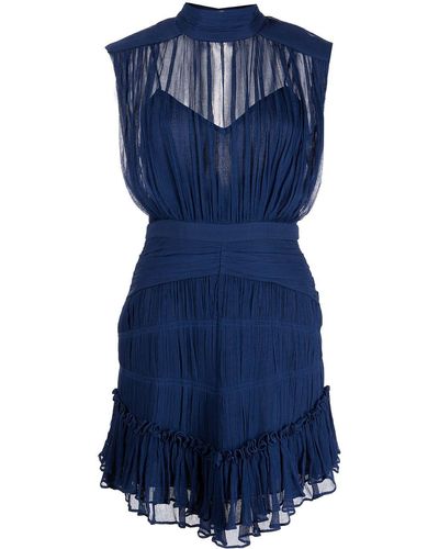 Shona Joy Safira Ruched Mini Dress - Blue