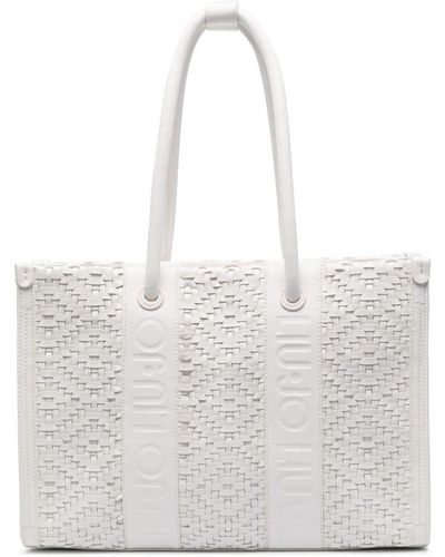 Liu Jo Bolso shopper con logo en relieve - Blanco