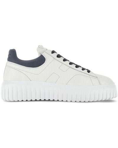 Hogan H-stripes Laced Sneakers - White