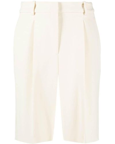 Ermanno Scervino High-waisted Pleated Shorts - White