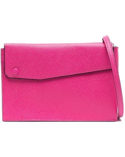 Valextra Mini Pocket Leather Crossbody Bag - Pink
