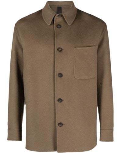 Hevò Bari D Wool Shirt Jacket - Brown