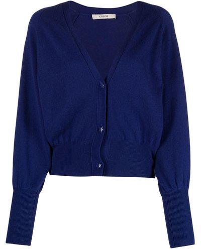 ODEEH Star-buttoned Cashmere Cardigan - Blue