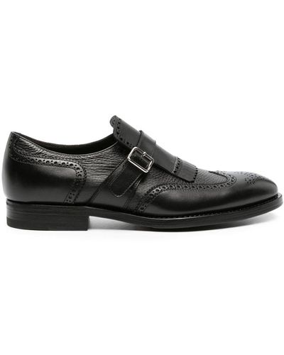 Henderson Fringe-detail Monk Shoes - Black