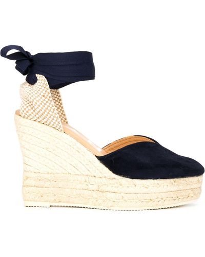 Manebí Espadrilles Met Enkelbandje - Blauw