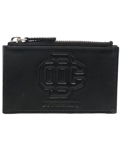 DSquared² Logo-embossed Leather Cardholder - Black