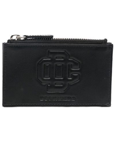 DSquared² Porte-cartes à logo embossé - Noir