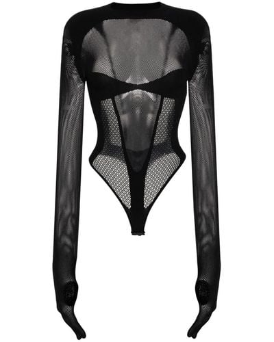 Gcds Bodysuit With Insert Design - Black